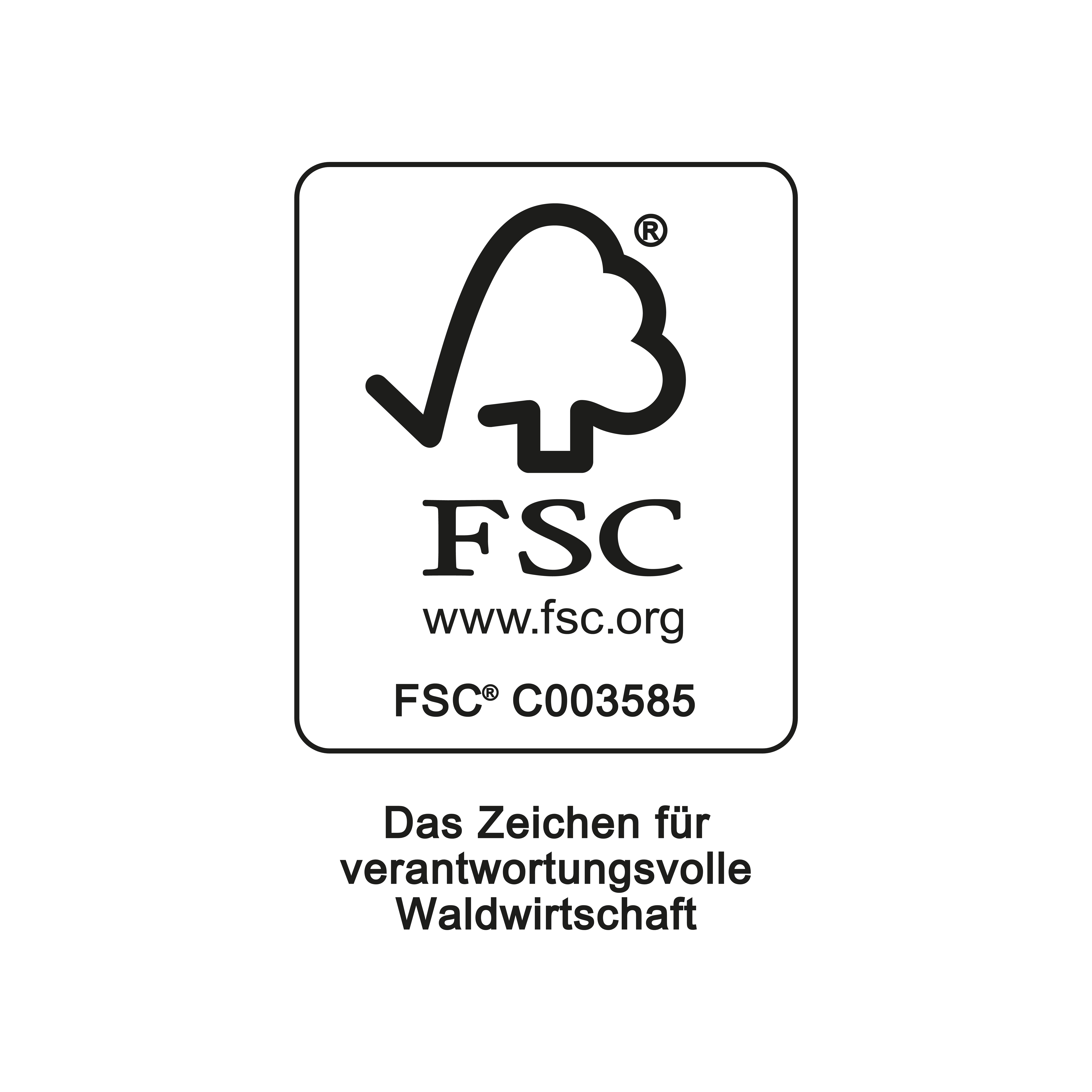 FSC Logo für verantwortungsvolle Waldwirtschaft FSC Logo für verantwortungsvolle Waldwirtschaft